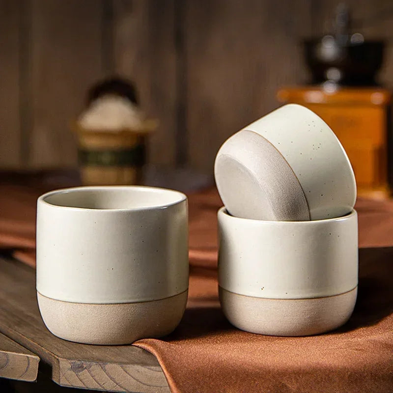 Handmade Japanese Stoneware Coffee Cup, Wabi-Sabi Ceramic Espresso & Tea Mug, Rustic Glazed Small Cup for Latte, Cortado | Lonoma