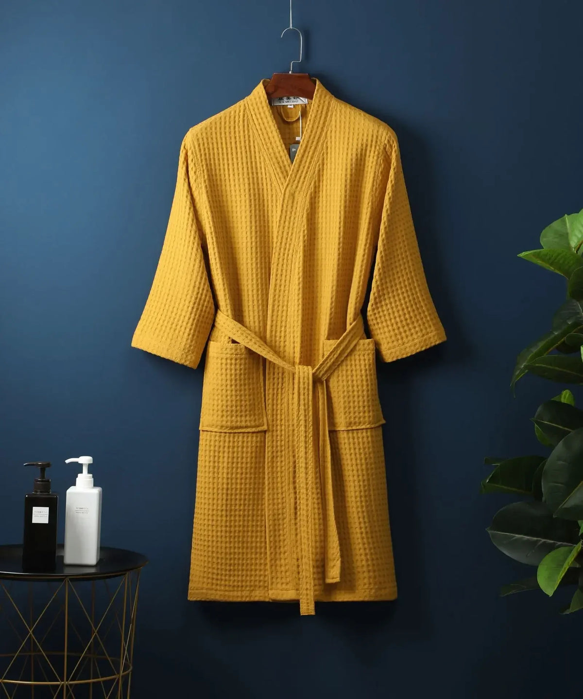 Lightweight Cotton Waffle Weave Bathrobe for Women - Long Sleeve Spa Robe for Spring Summer Hotel Lounge Sleepwear | Lonoma