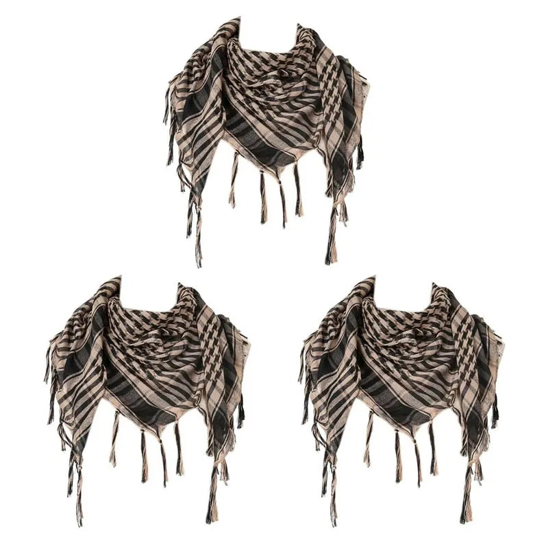 Desert Shemagh Scarf Square Tactical Headwrap for Men Women Outdoor Hiking Camping Windproof Neck Wrap Keffiyeh Style | Lonoma