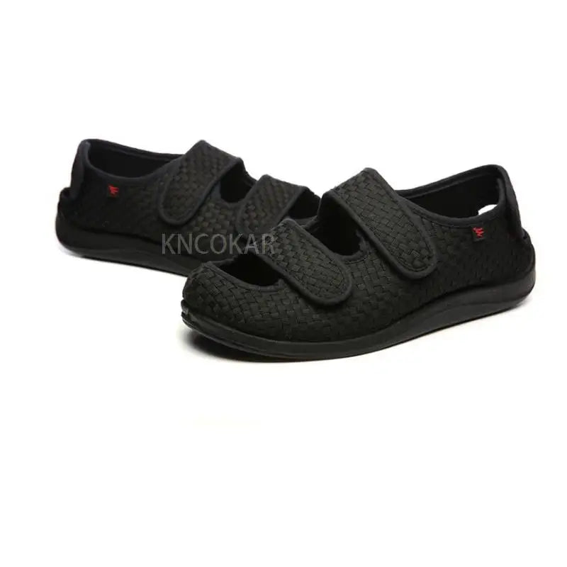 Adjustable Wide-Fit Sandals with Hook-and-Loop Straps for Swollen Feet and Edema Relief | Lonoma