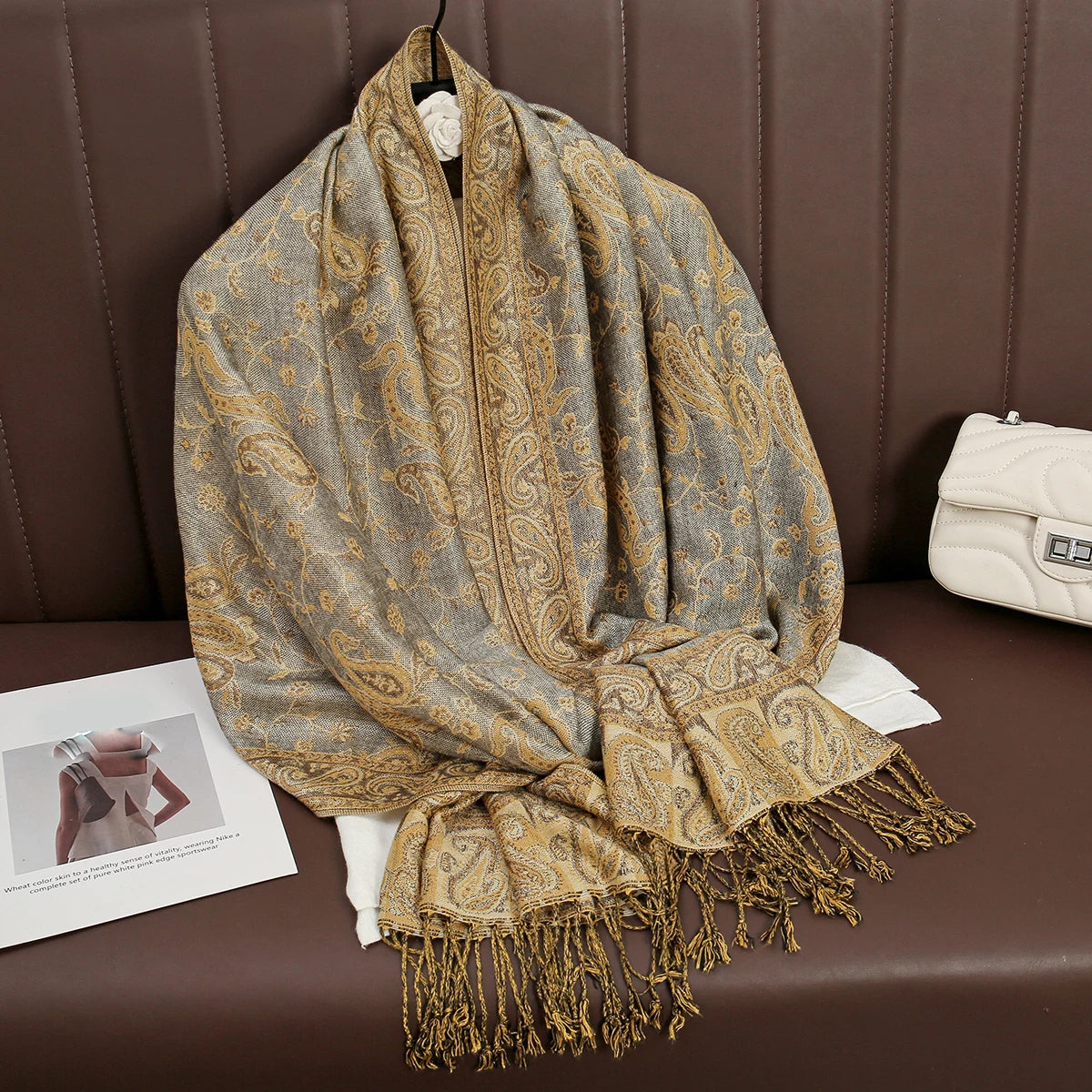 Soft Cashmere-Feel Scarf for Women – Warm Oversized Pashmina Wrap Shawl for Fall Winter Layering | Lonoma