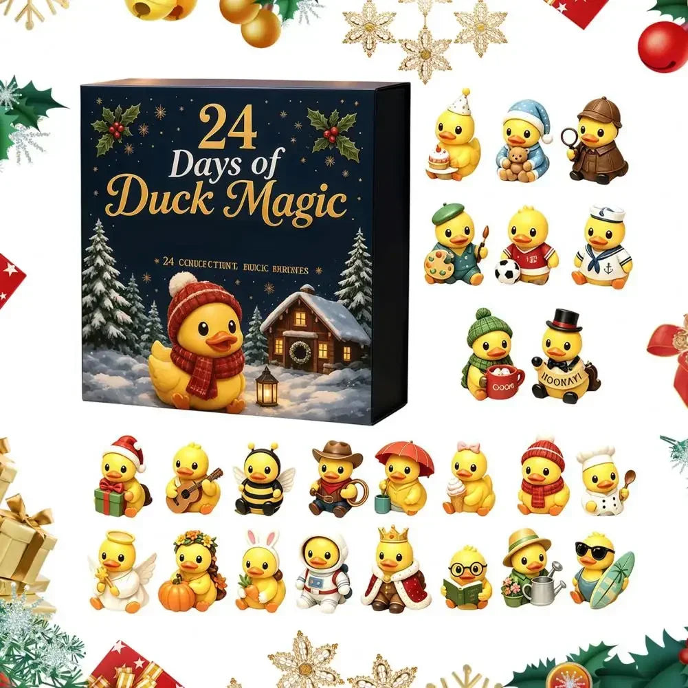 Duck Countdown Calendar with 24 Squishy Stress Relief Toys - Holiday Surprise Box for Adults & Kids | Lonoma