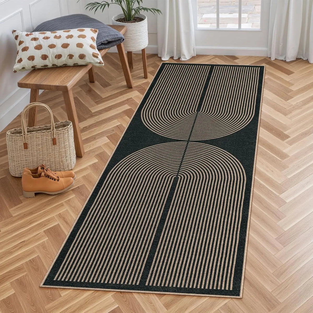 Machine Washable Hallway Runner Rug Non-Slip Corridor Floor Mat for Kitchen Entryway Laundry | Lonoma