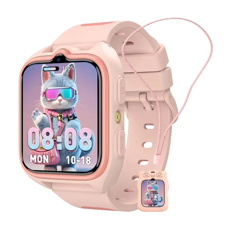 Kids GPS Smartwatch 4G Video Calling Triple Location Tracking 1.75in Square Display IP68 Water Resistant SOS Emergency Button for Children | Lonoma