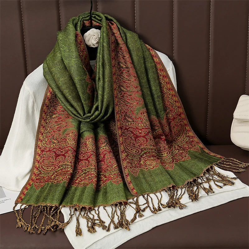 Soft Cashmere-Feel Scarf for Women – Warm Oversized Pashmina Wrap Shawl for Fall Winter Layering | Lonoma