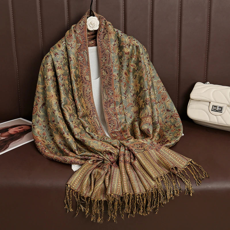 Soft Cashmere-Feel Scarf for Women – Warm Oversized Pashmina Wrap Shawl for Fall Winter Layering | Lonoma