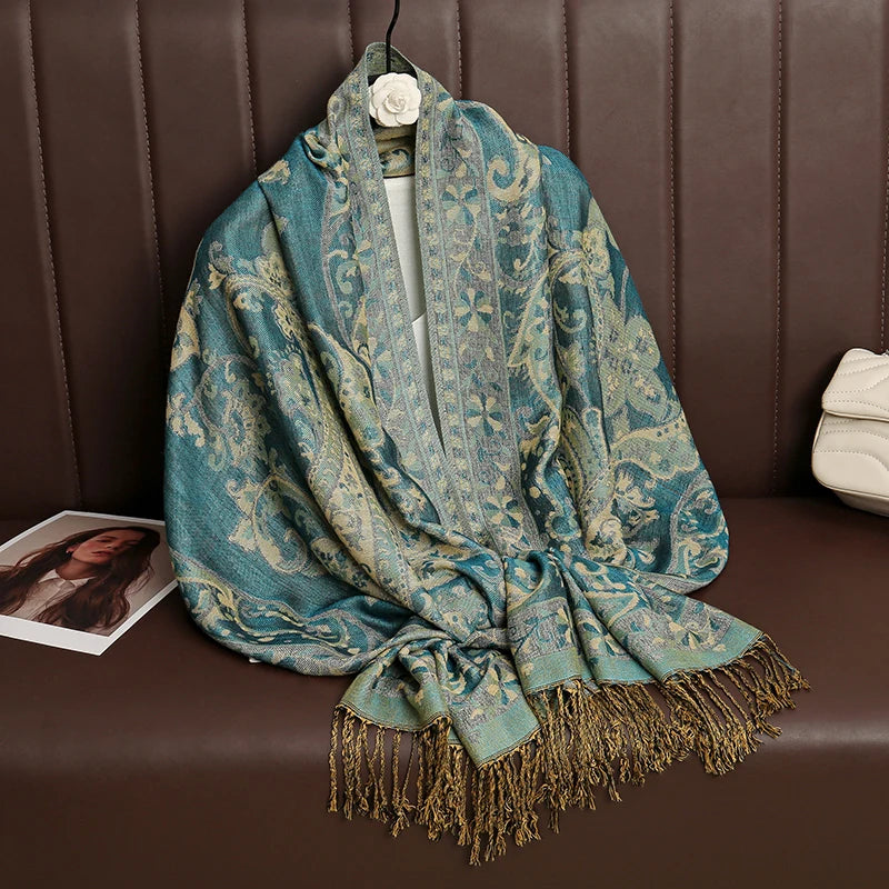 Soft Cashmere-Feel Scarf for Women – Warm Oversized Pashmina Wrap Shawl for Fall Winter Layering | Lonoma