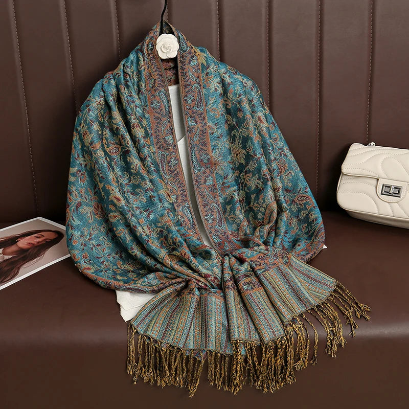 Soft Cashmere-Feel Scarf for Women – Warm Oversized Pashmina Wrap Shawl for Fall Winter Layering | Lonoma