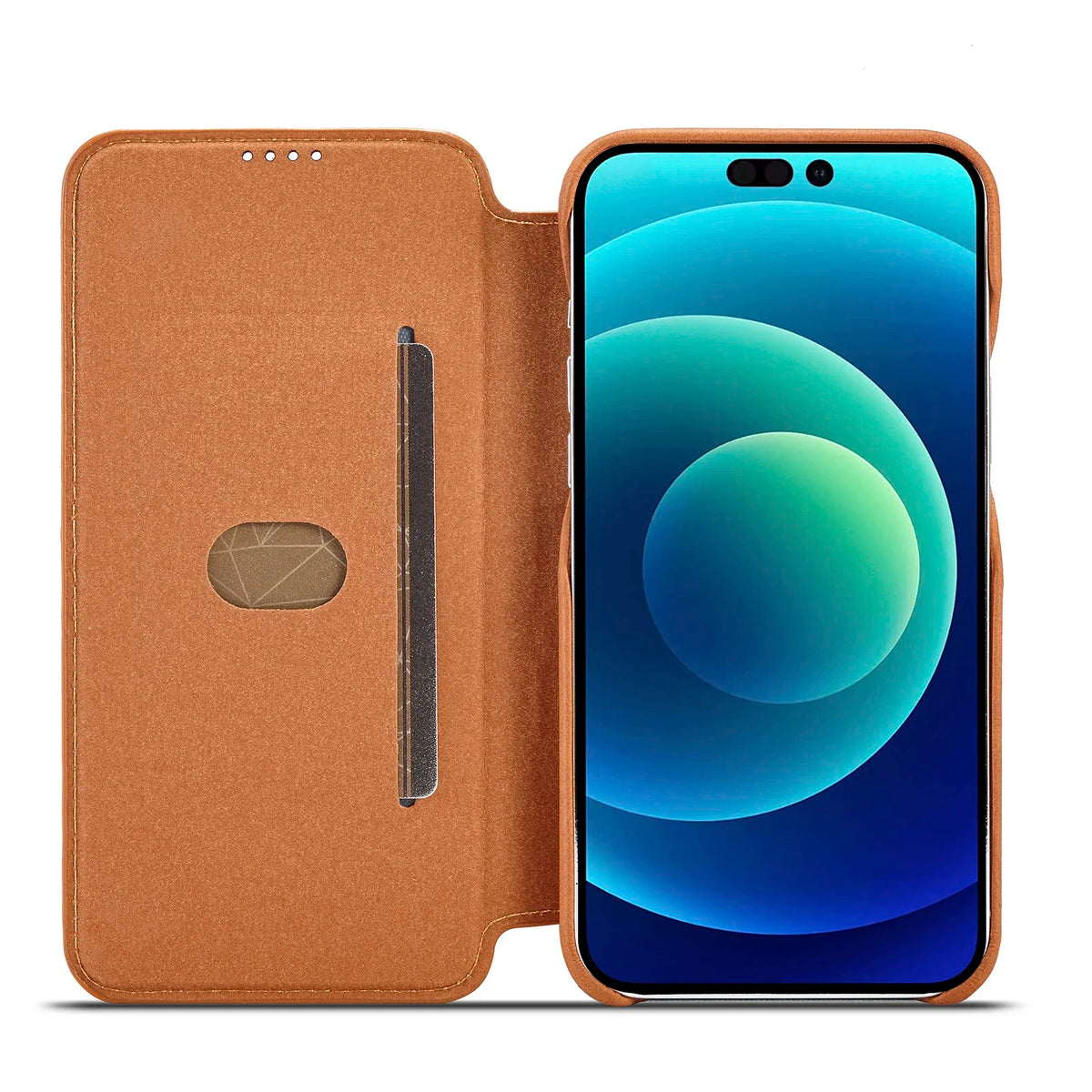 Folio Wallet Phone Case with Card Slots for iPhone – Faux Leather Flip Cover with Magnetic Closure & Kickstand | Lonoma