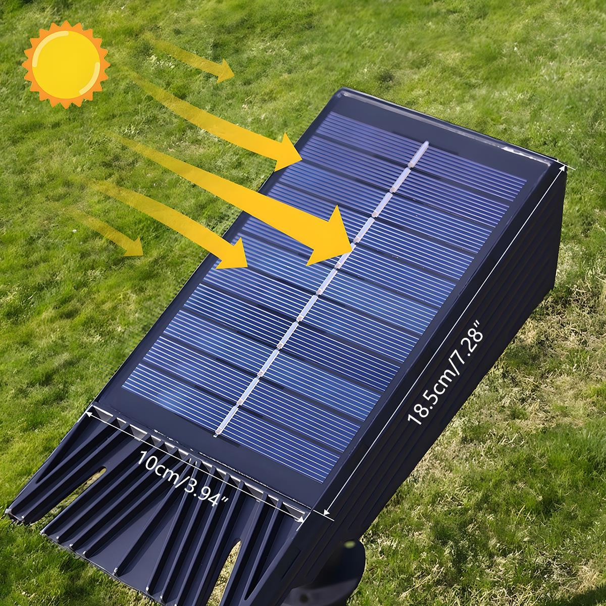 Solar Ground Spotlight for Garden Beds, Lawn & Walkways – Adjustable Beam, Wireless, IP65 Waterproof, Warm White LED Path Light | Lonoma