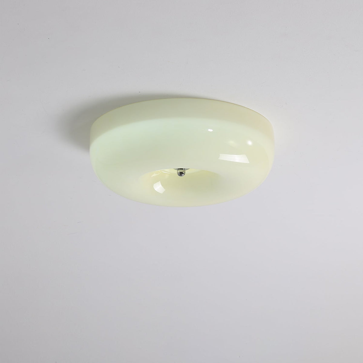 Flush Mount LED Ceiling Light with Swirled Glass Shade – Modern Low Profile Design for Bedroom, Hallway, Kitchen – Chrome Finish | Lonoma