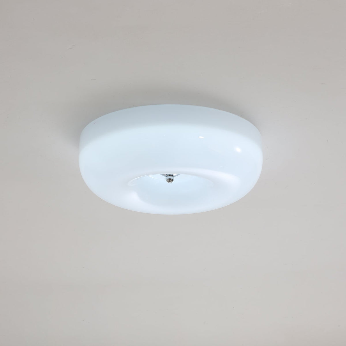 Flush Mount LED Ceiling Light with Swirled Glass Shade – Modern Low Profile Design for Bedroom, Hallway, Kitchen – Chrome Finish | Lonoma