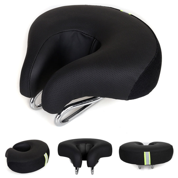 Noseless Bike Saddle Padded Mountain Bike Seat Cushion Pressure Relief Black for Road Cycling Commute Trail Riding Comfort | Lonoma