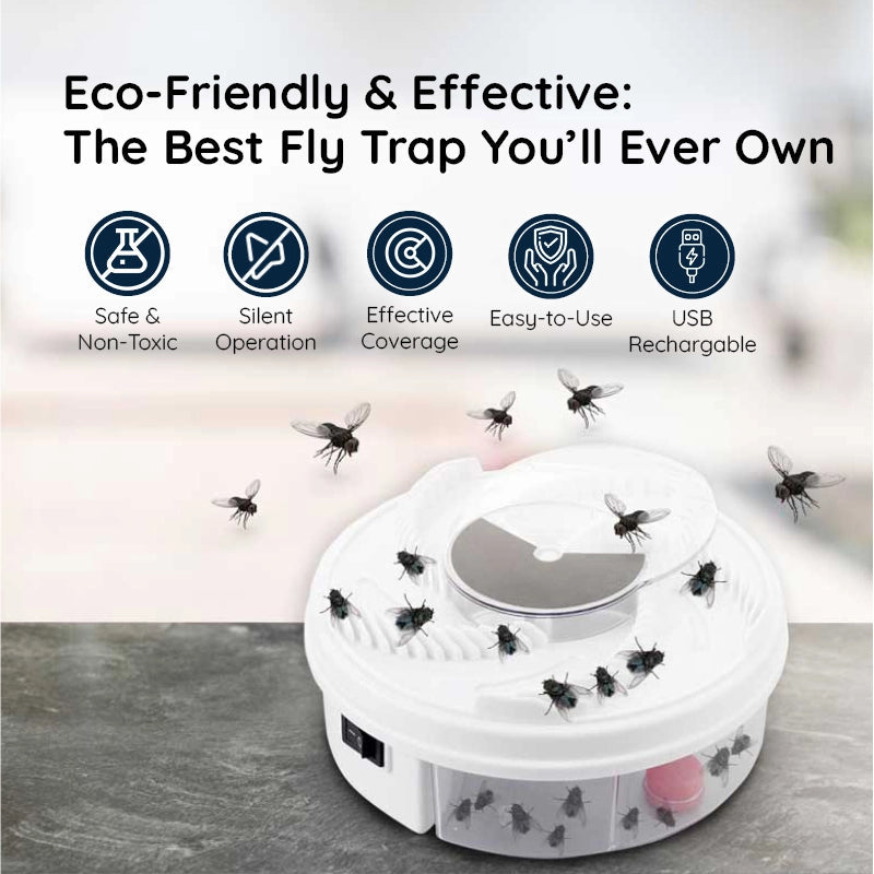 USB Fly Trap Indoor, Quiet UV Light Insect Catcher, Chemical-Free Flying Insect Trap for Kitchen, Bedroom, Living Room & Office | Lonoma