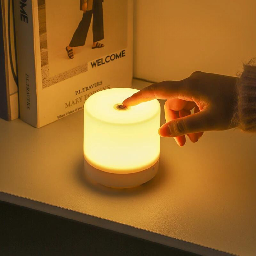 Touch Dimmable LED Night Light, 3.3 in Cube, USB Powered Bedside Lamp for Bedroom, Kids Room, Desk, Nursery & Ambient Lighting | Lonoma