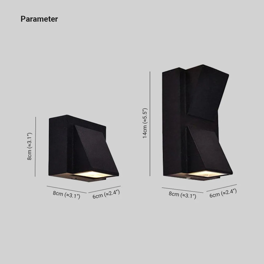 IP65 Waterproof Outdoor Wall Sconce with LED Lights for Patio, Entryway, Garden | Black or Gray Aluminum Fixture | Lonoma