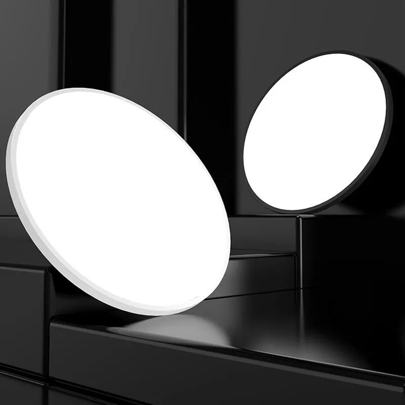 Flush Mount LED Bathroom Ceiling Light | 9-15 in Waterproof Modern Fixture | White or Black | Wall Switch Dimming | Lonoma