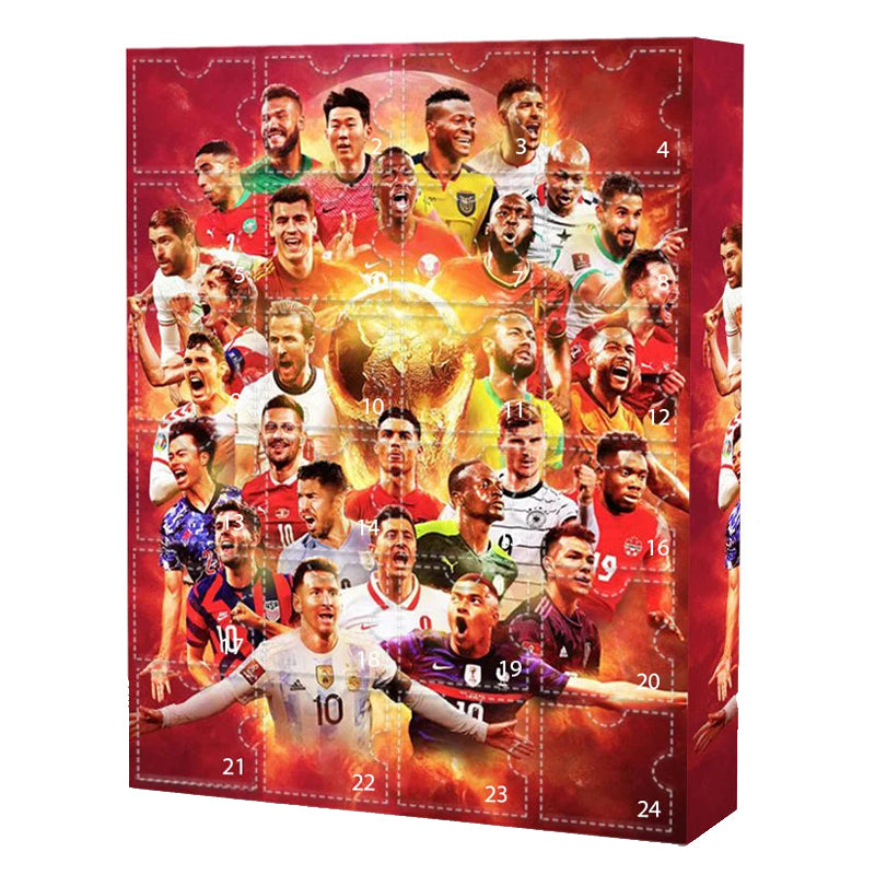 Soccer Advent Calendar with 24 Player Figurines – Daily Countdown Gift for Football Fans, Kids & Adults | Lonoma