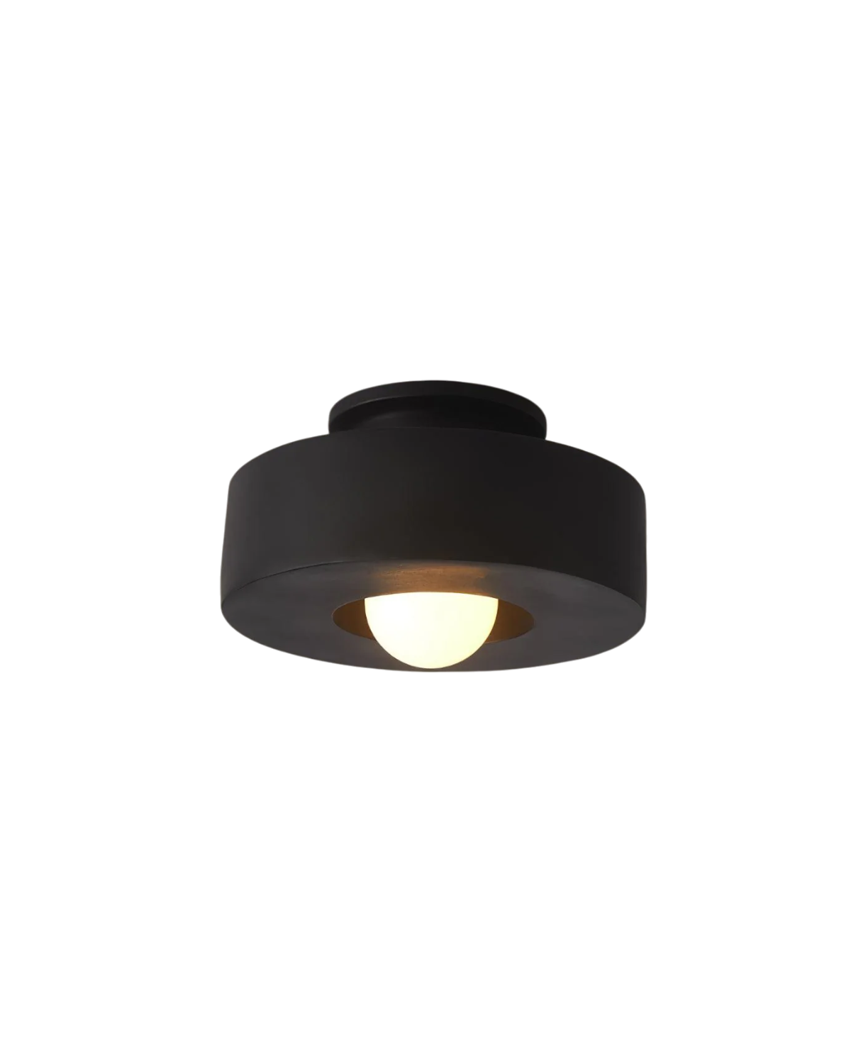 Round LED Flush Mount Ceiling Light, 12 in Warm White 3000K, Resin Modern Minimalist Lamp for Hallway, Bedroom & Living Room | Lonoma