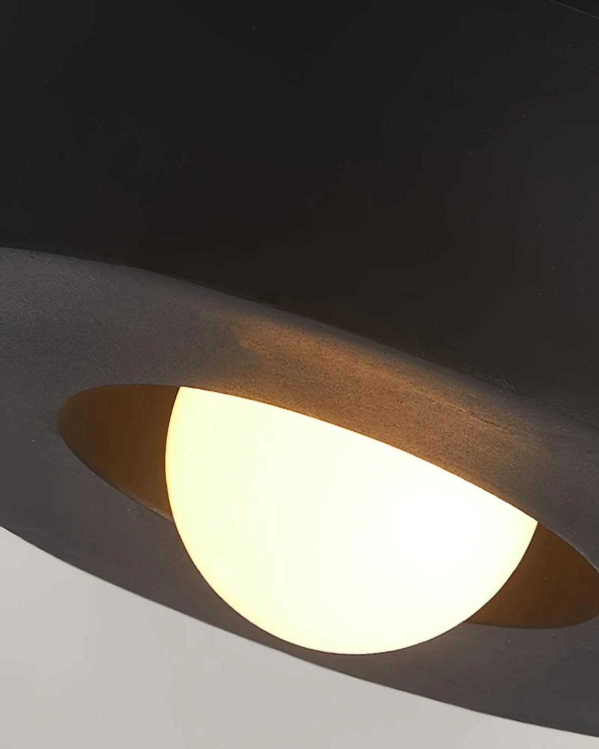Round LED Flush Mount Ceiling Light, 12 in Warm White 3000K, Resin Modern Minimalist Lamp for Hallway, Bedroom & Living Room | Lonoma