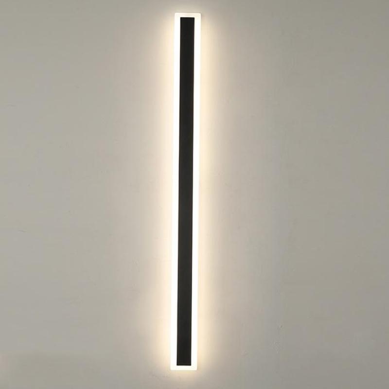IP65 Waterproof LED Outdoor Wall Sconce Metal Acrylic Panel Black Fixture 12W-60W for Patio Garden Entry Walkway Exterior Lighting | Lonoma