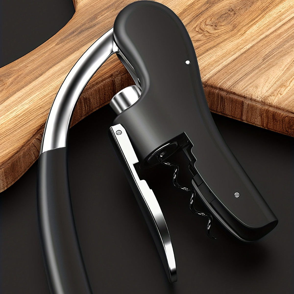 Lever Wine Opener with Ergonomic Grip for Effortless Cork Removal | Professional Corkscrew for Home Bar Restaurant Kitchen | Lonoma