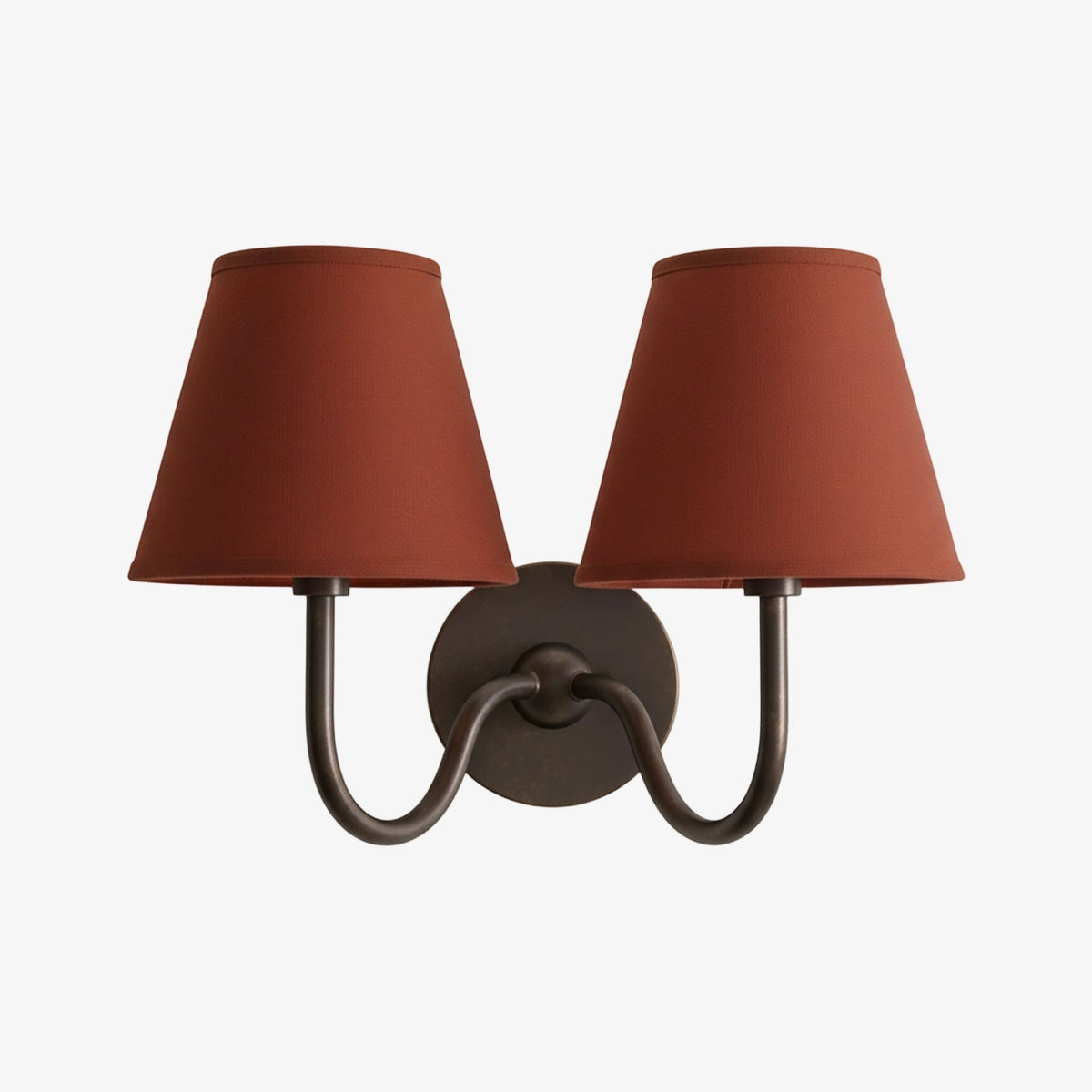Fabric Shade Wall Sconce with Metal Backplate – E12 Socket Hardwired Light for Bedroom Hallway Dining Room Foyer – Dimmable Indoor Lighting | Lonoma