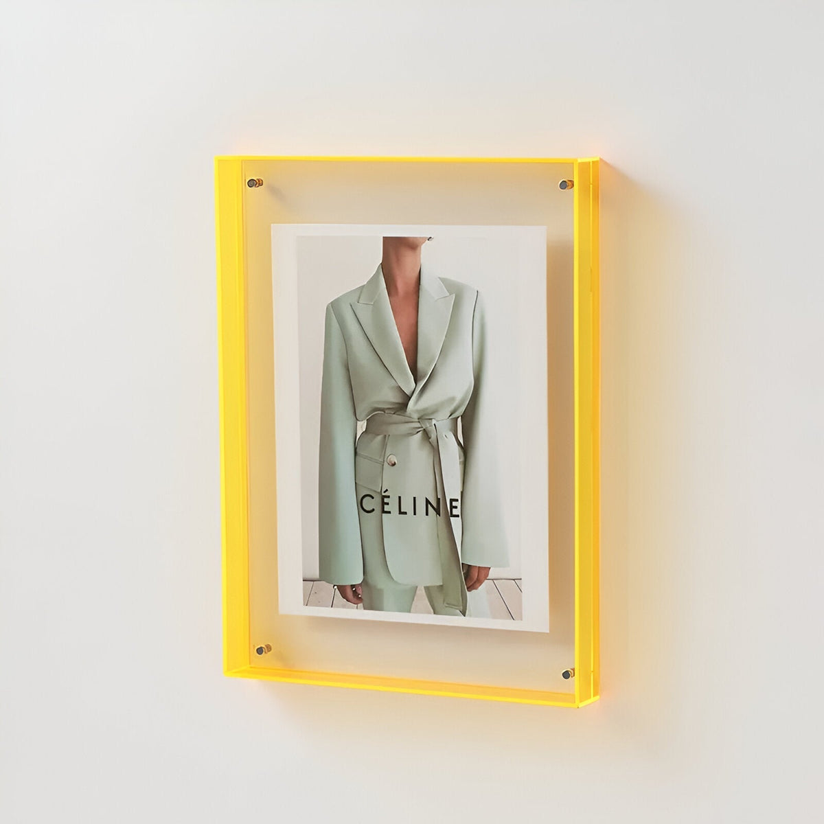 Clear Acrylic Picture Frame Freestanding or Wall Mount A4 A5 Modern Minimalist Display for Photos Prints | Lonoma