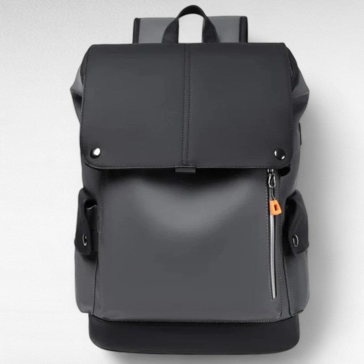 Roll-Top Backpack with Laptop Compartment, USB Charging Port & Water-Resistant Shell – 25 Liter Daypack for Work, School, Travel, Commuting | Lonoma