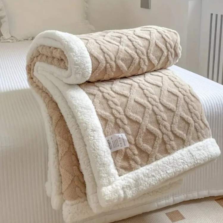 Weighted Sherpa Blanket Full/Queen Size Gray – Soft Fleece Throw with Glass Beads for Deep Sleep, Couch & Bed – Calming Pressure Winter | Lonoma