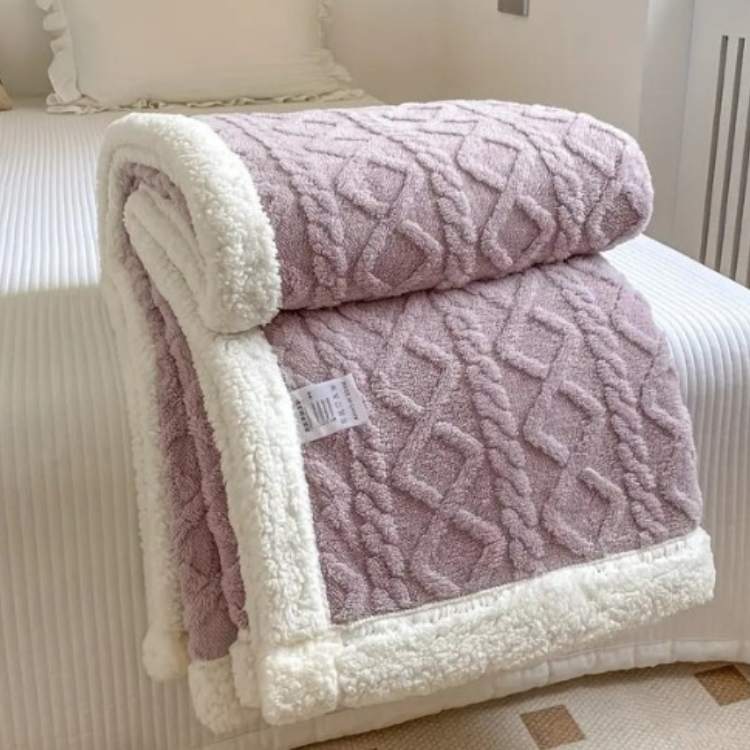 Weighted Sherpa Blanket Full/Queen Size Gray – Soft Fleece Throw with Glass Beads for Deep Sleep, Couch & Bed – Calming Pressure Winter | Lonoma