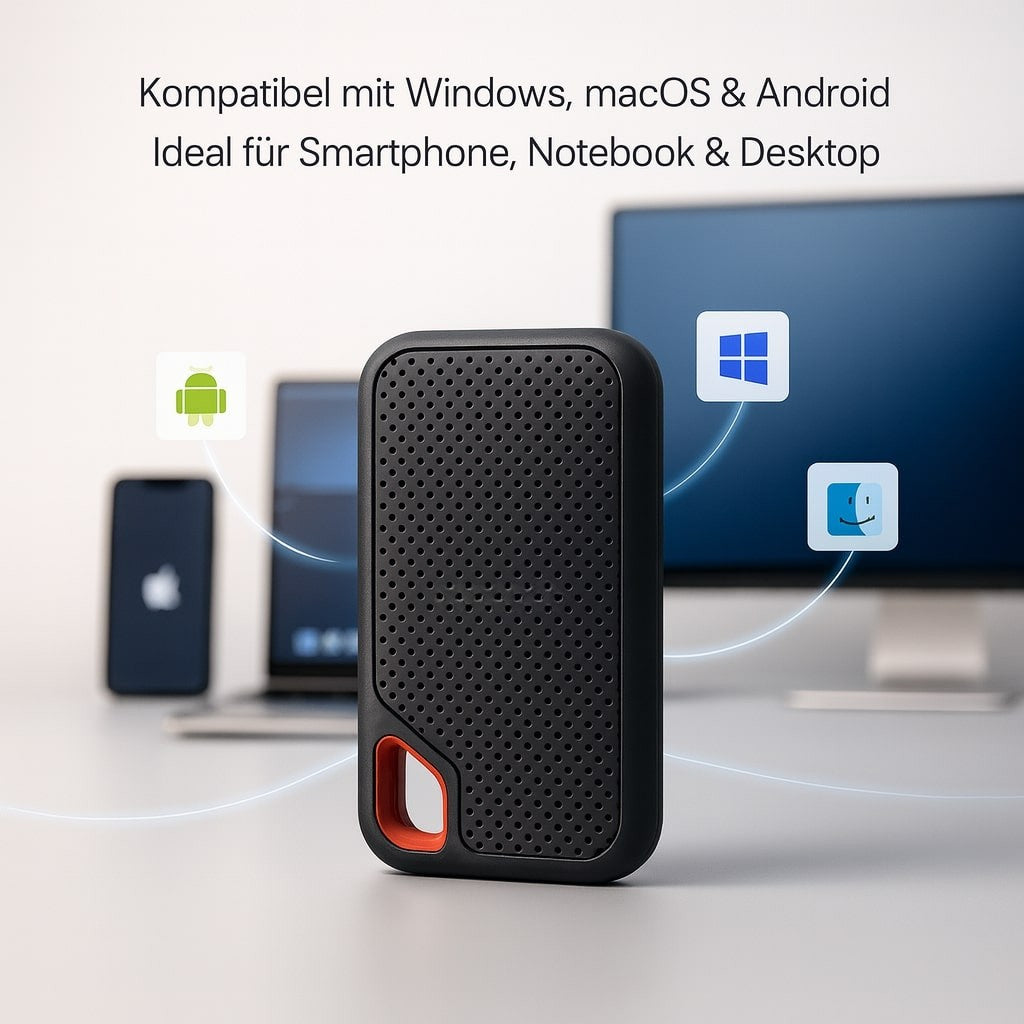 2TB Portable Solid State Drive USB-C for Mac Windows Android Plug and Play ExFAT Formatted Slim External Storage | Lonoma