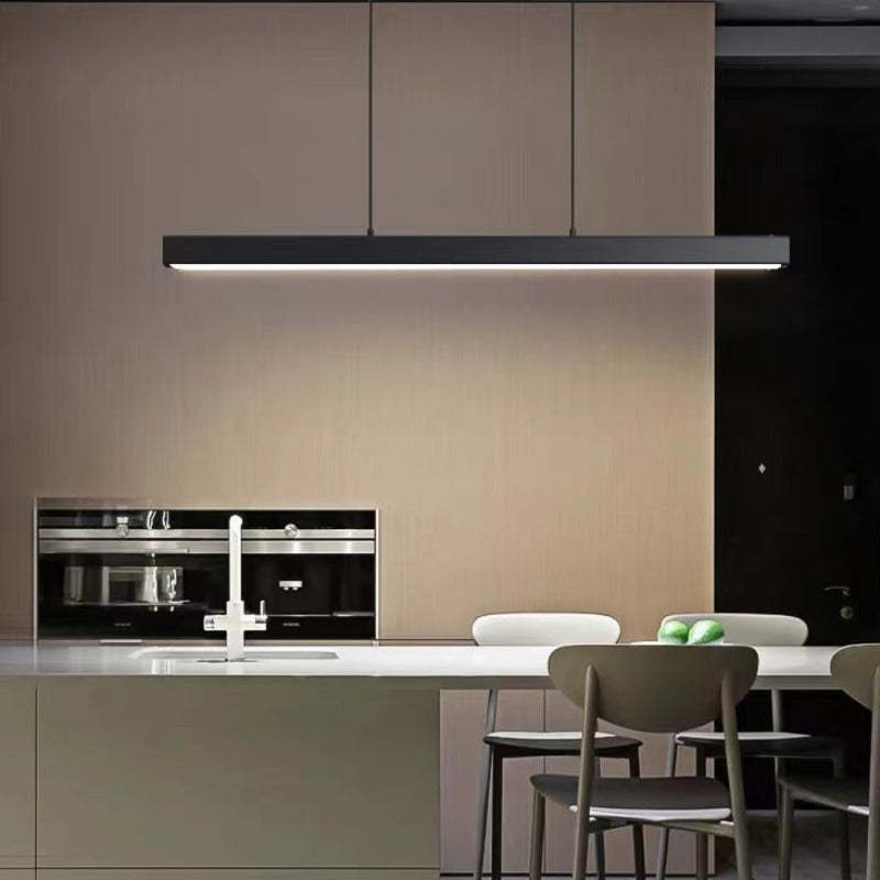 Adjustable Linear LED Pendant Light Metal Acrylic Fixture for Kitchen Island Dining Room Modern Hanging Ceiling Lamp Dimmable 3-Color | Lonoma