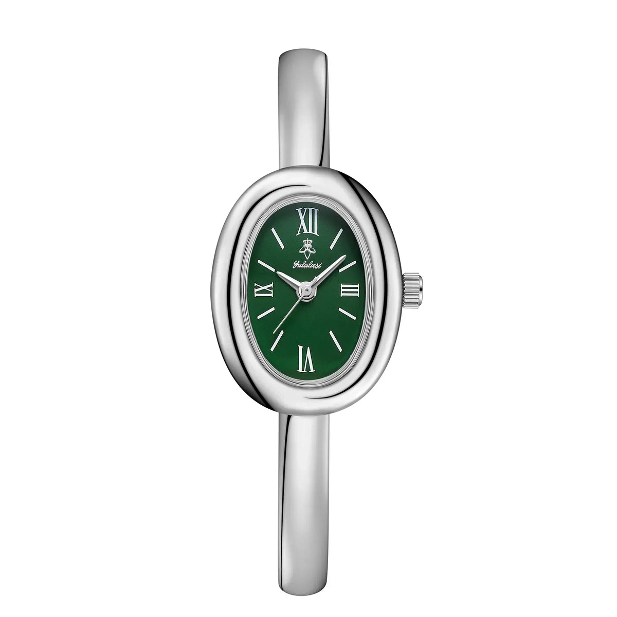 Women's Oval Face Bangle Watch, Quartz Analog Stainless Steel Wristwatch, Gold or Silver Bracelet Watch for Dress, Office and Casual Wear | Lonoma