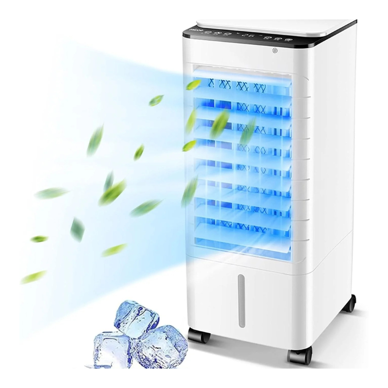 Portable Air Cooler 3-in-1 with 1.8 Gal Tank, Timer & 3 Speeds, White | Evaporative Cooler Fan Humidifier for Bedroom, Office & Home | Lonoma