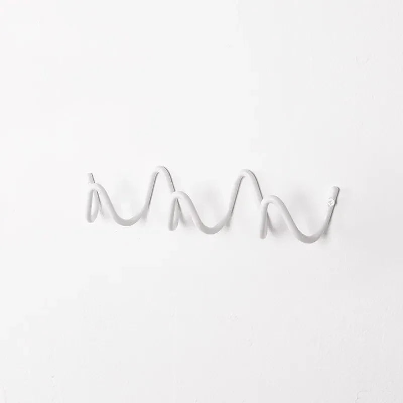 Wall-Mounted Coat Rack with Wave Design — Metal Hook Organizer for Entryway, Bedroom & Hallway | Lonoma