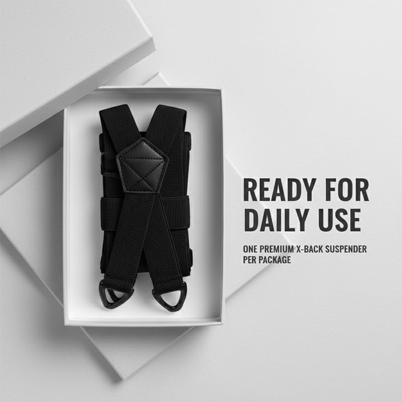 Adjustable Suspenders with 4 Clips - Non-Slip Y-Back Design for All-Day Comfort and Secure Fit | Lonoma