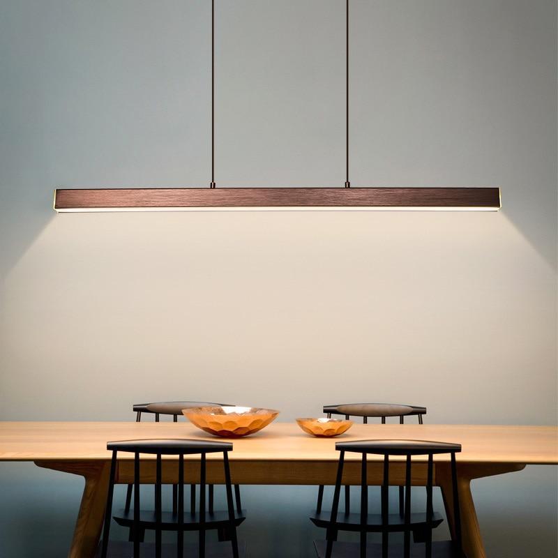Adjustable Linear LED Pendant Light Metal Acrylic Fixture for Kitchen Island Dining Room Modern Hanging Ceiling Lamp Dimmable 3-Color | Lonoma