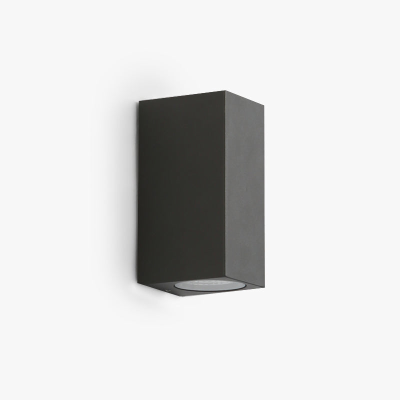 Modern Cube Outdoor Wall Sconce Black Metal Glass LED 5W 10W for Porch Entryway Patio Garden Pathway Exterior Hallway House Lighting | Lonoma