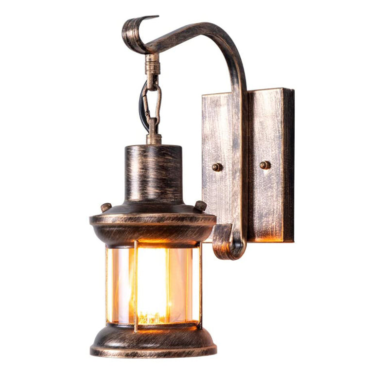 Retro Metal Wall Sconce Hardwired Single Light Fixture for Bedroom Living Room | E27 Socket Black Bronze Finish Industrial Accent | Lonoma