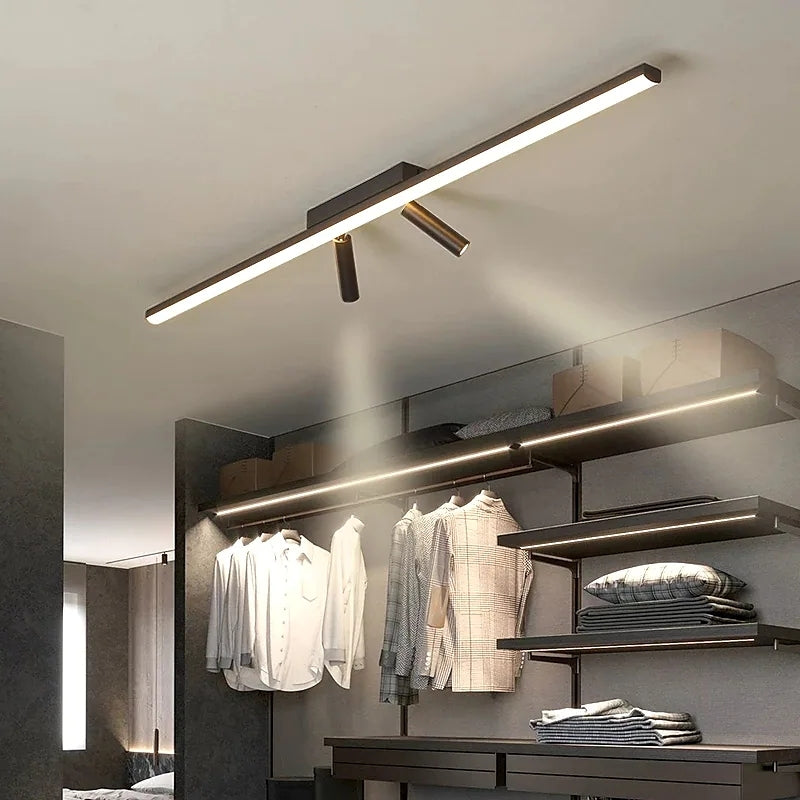 Adjustable Dual-Head LED Spotlight Flush Mount Ceiling Fixture with Metal & Silicone Construction for Kitchen, Office, Hallway | Lonoma