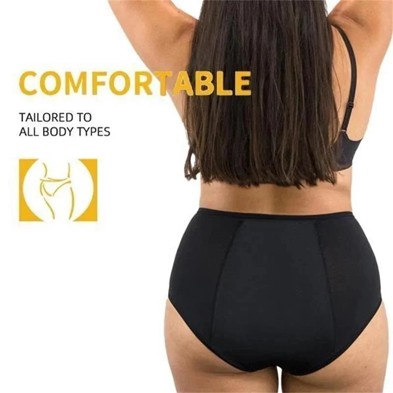 Women's Absorbent Period Underwear High Waisted Washable Reusable Leak Protection Plus Size Menstrual Briefs for Heavy Flow Postpartum | Lonoma