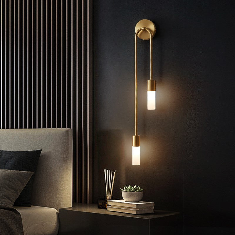 Contemporary Metal Wall Lamp with Acrylic Shade Gold Finish for Hallways and Entryways Hardwired Sconce Indoor Lighting Fixture | Lonoma