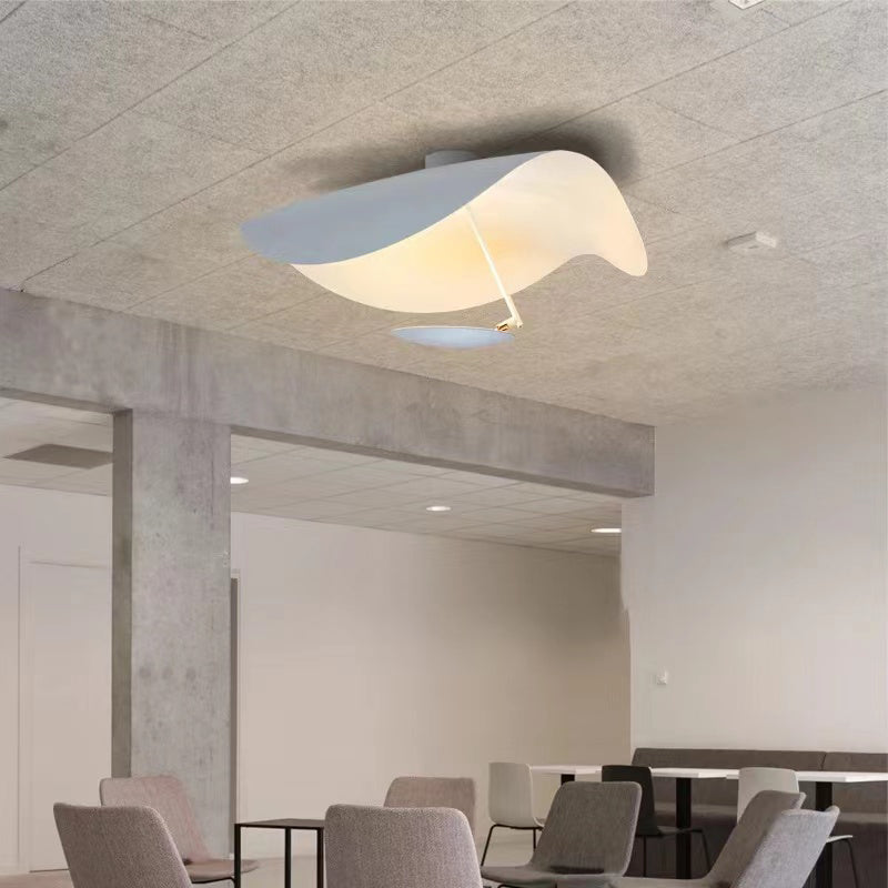 Metal Pendant Light Gold Foil Finish Twisted Sculptural Design Warm LED Indoor Lighting Adjustable Cord Dining Living Room Kitchen Island | Lonoma