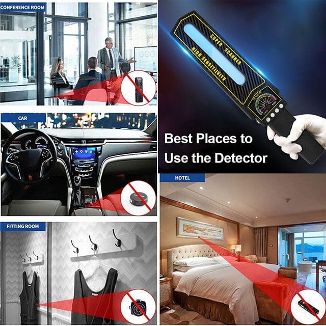RF Signal Detector Anti-Spy Scanning Tool Hidden Surveillance Finder Portable Privacy Security Device for Home Office Travel | Lonoma