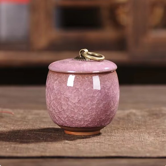 Ceramic Pet Cremation Jar with Lid for Ashes – Small Resting Vessel for Dogs, Cats – Indoor Tribute Container | Lonoma