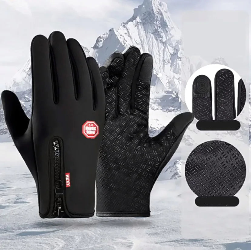 Rechargeable Heated Gloves, 3 Heat Levels, Black Waterproof Windproof Touchscreen Winter Gloves for Skiing, Biking & Cold Weather | Lonoma