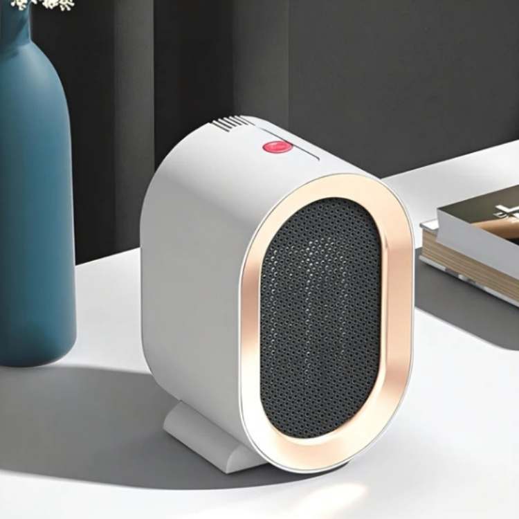 Portable Ceramic Space Heater | 500W Tabletop Electric Heater for Bedroom, Office & Desk | Personal Room Warmer with Tip-Over Protection | Lonoma
