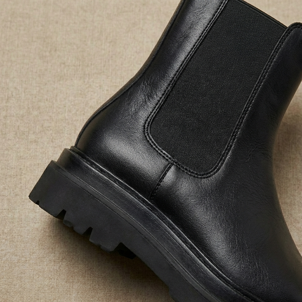 Women's Platform Chelsea Boots with Chunky Lug Sole for Fall Winter | Ankle Slip-On Boots | Lonoma