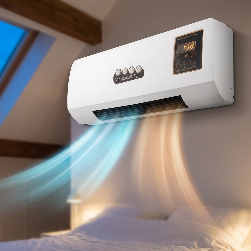 Wall-Mount Mini Split Air Conditioner 1800W Heating Cooling Dehumidifier Fan Ultra Quiet 23dB LCD Timer Energy Saver Four Season Climate | Lonoma